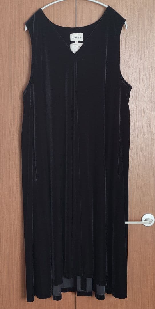 foufou フーフー DRESS #16 ノースリーブベロアワンピース