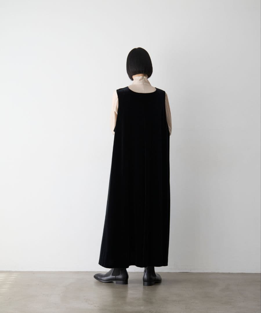 foufou フーフー DRESS #16 ノースリーブベロアワンピース