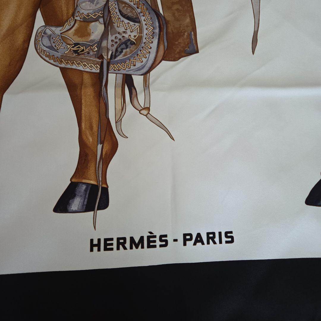 【エルメス】HERMÈS　カレ メキシカン　馬デザイン スカーフ 90cm