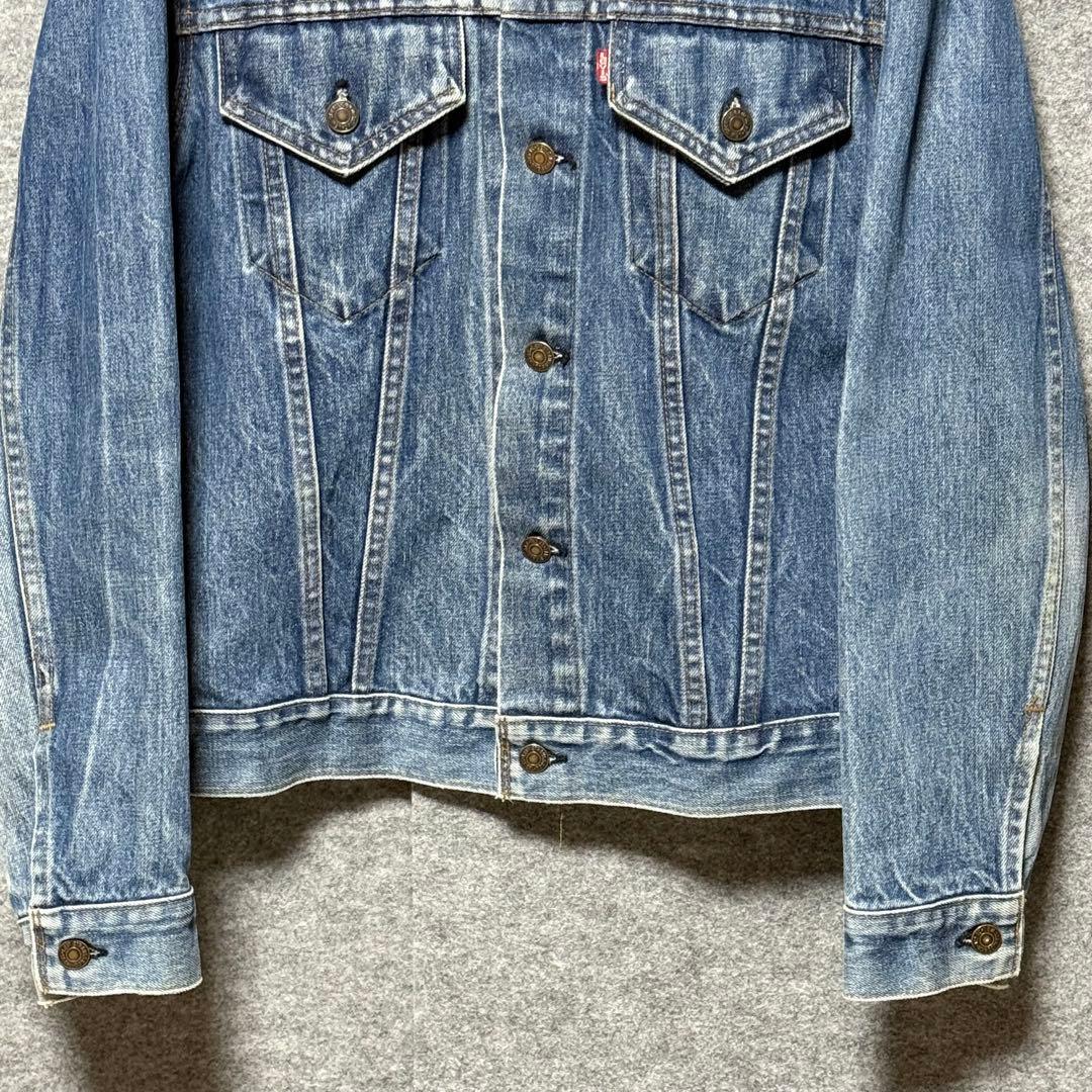 70s USA製 LEVI'S 70505 デニム ジャケット　縦落ち　4th