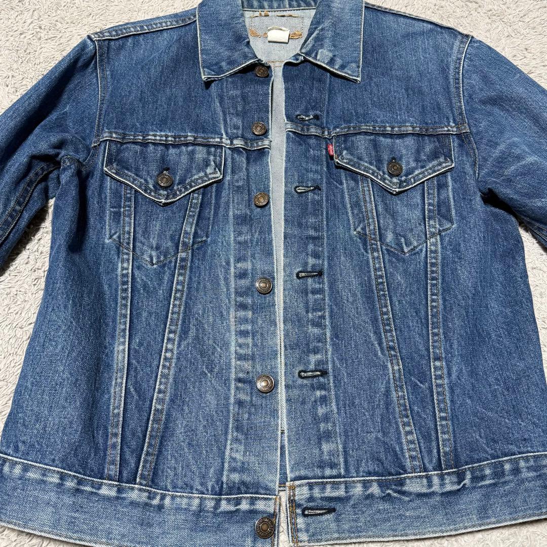 70s USA製 LEVI'S 70505 デニム ジャケット　縦落ち　4th