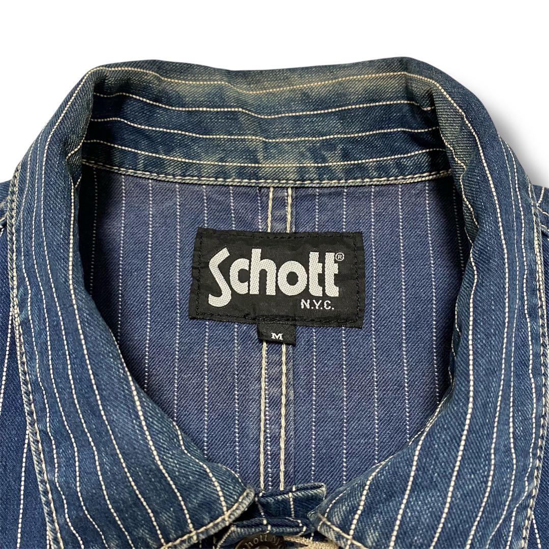 Schott ヒッコリーデニムジャケット カバーオール ウォバッシュ 大戦ボタン