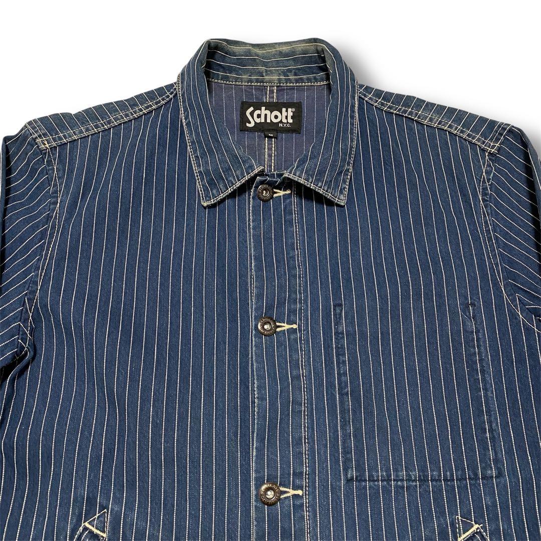 Schott ヒッコリーデニムジャケット カバーオール ウォバッシュ 大戦ボタン