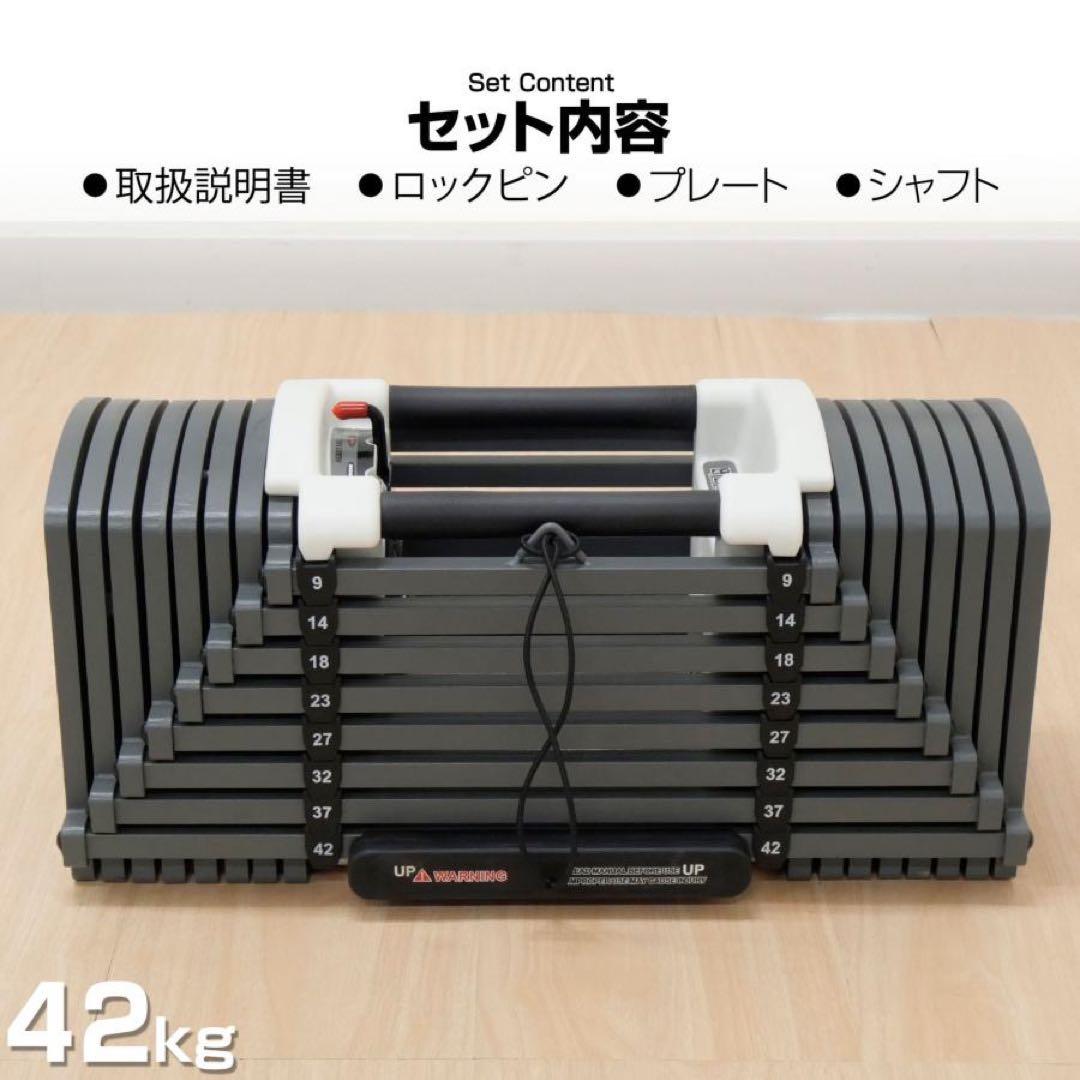 新品 可変式ダンベル パワー ブロックダンベル 42kg 2個セット