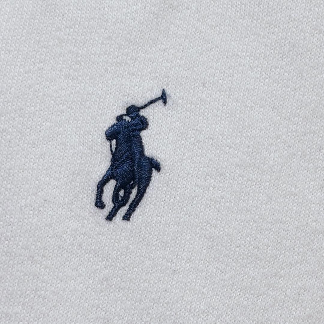 現行QRタグ　ポロラルフローレン　ポニー刺繍ロゴ ホワイトパーカー　L