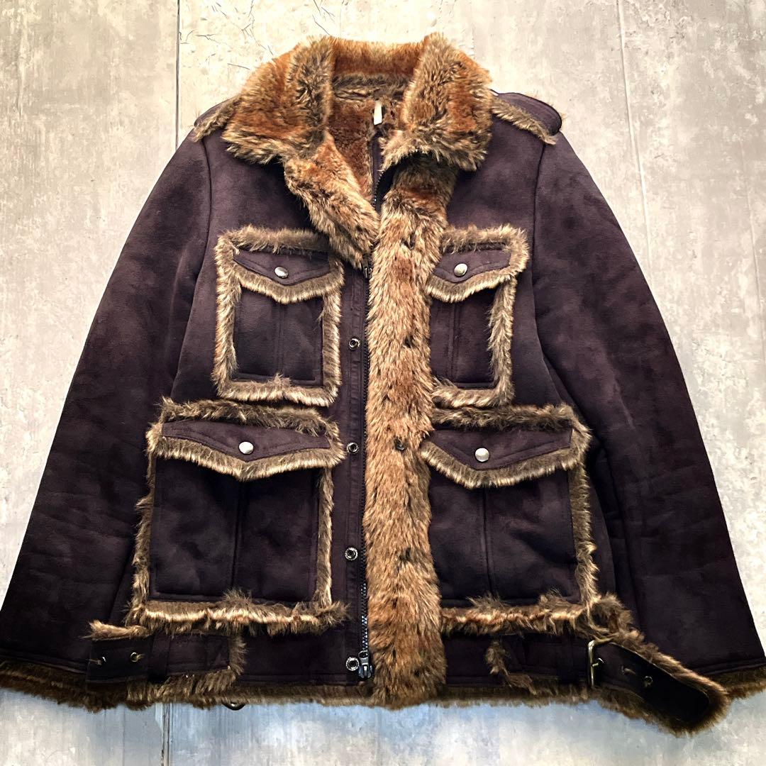 ジャケット・アウター archive 00s fur jacket y2k grunge rock