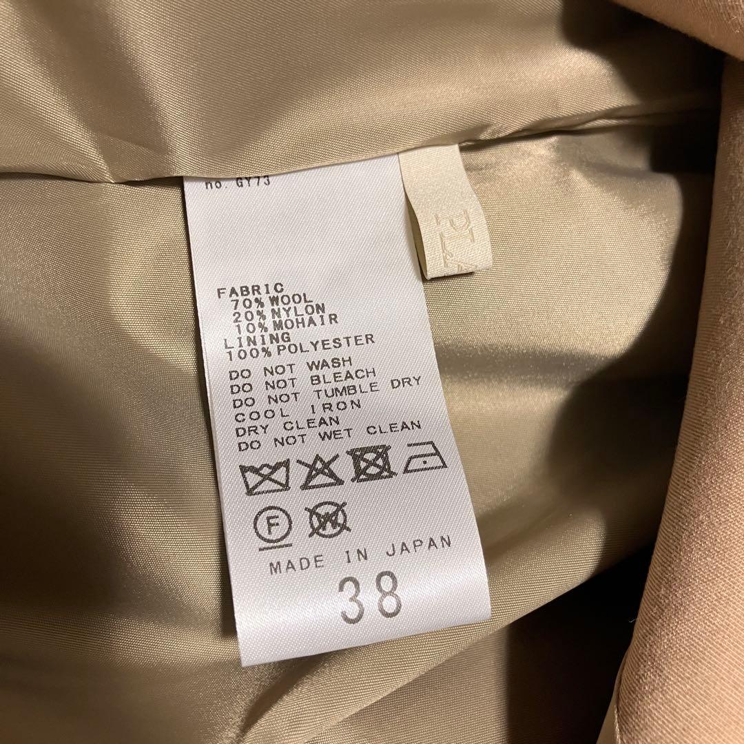 25AW 未使用　Plage シャギーロングベスト ジレ　モヘヤ　ウール　38
