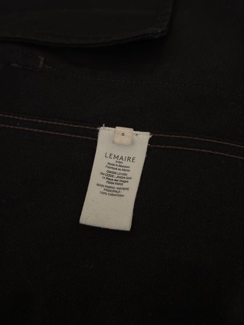 LEMAIRE ブラック ボクシー デニムジャケット sizeS