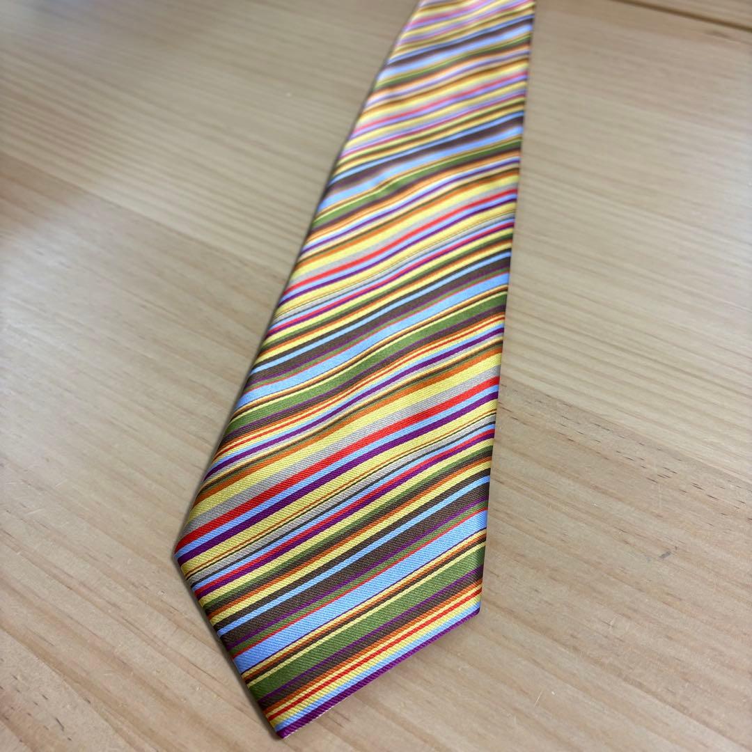 極美品　Paul Smith マルチカラー　カラフル　ネクタイ　シルク100%