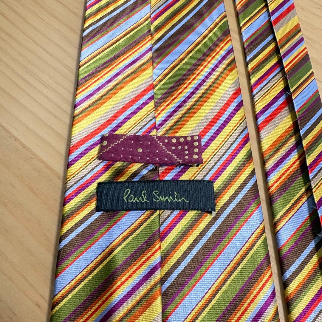 極美品　Paul Smith マルチカラー　カラフル　ネクタイ　シルク100%