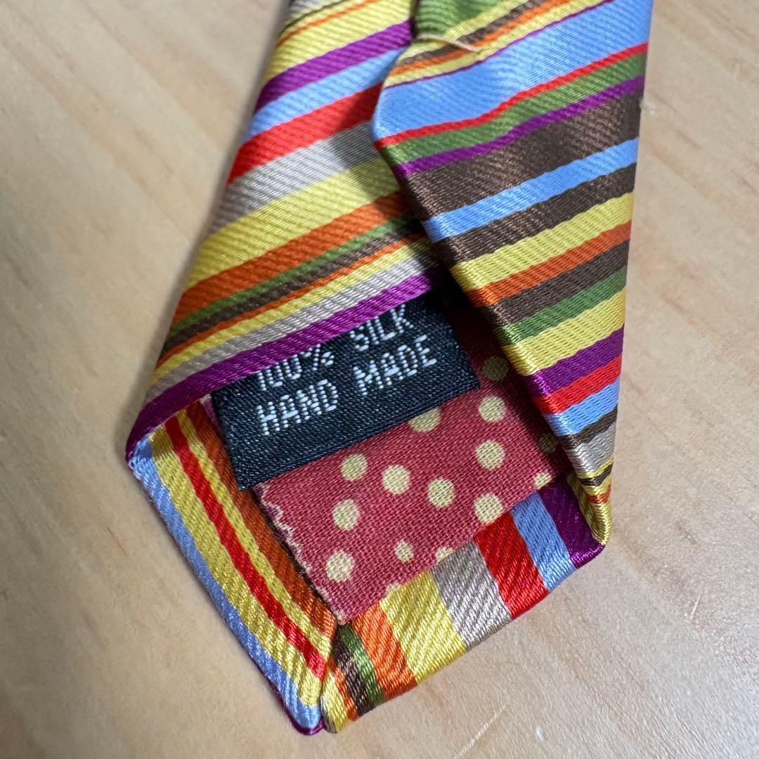 極美品　Paul Smith マルチカラー　カラフル　ネクタイ　シルク100%