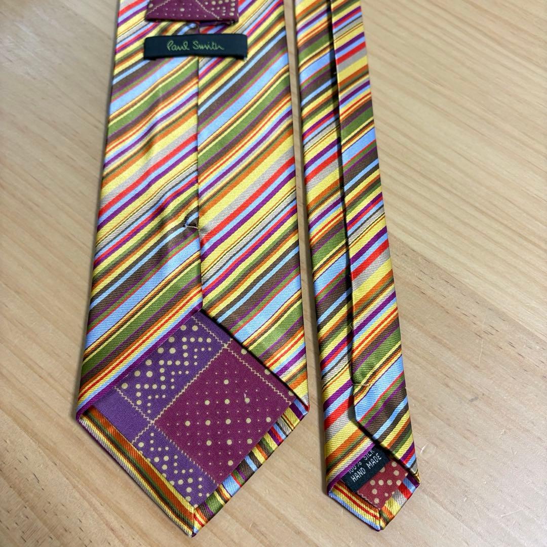 極美品　Paul Smith マルチカラー　カラフル　ネクタイ　シルク100%