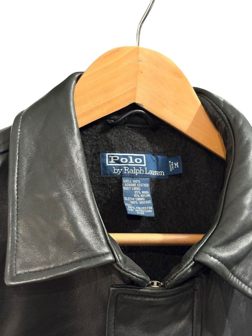 90s ラルフローレン カーコート レザージャケット Size M