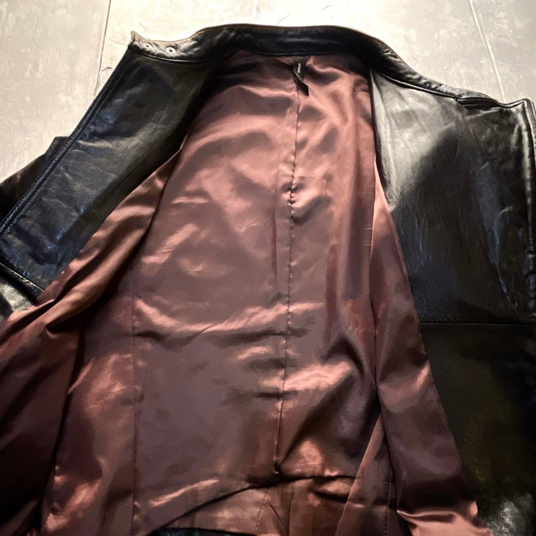 希少サイズ3 glamb 羊革　ラムレザー　レザーライダースジャケット　シングル