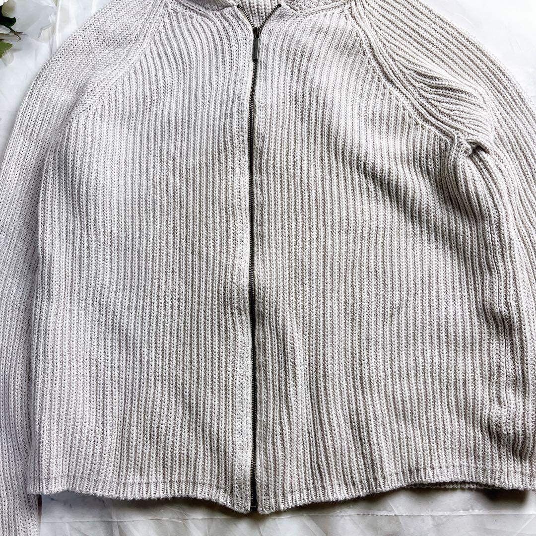【美品】WEEKEND Max Mara コットンニットパーカー M アイボリー
