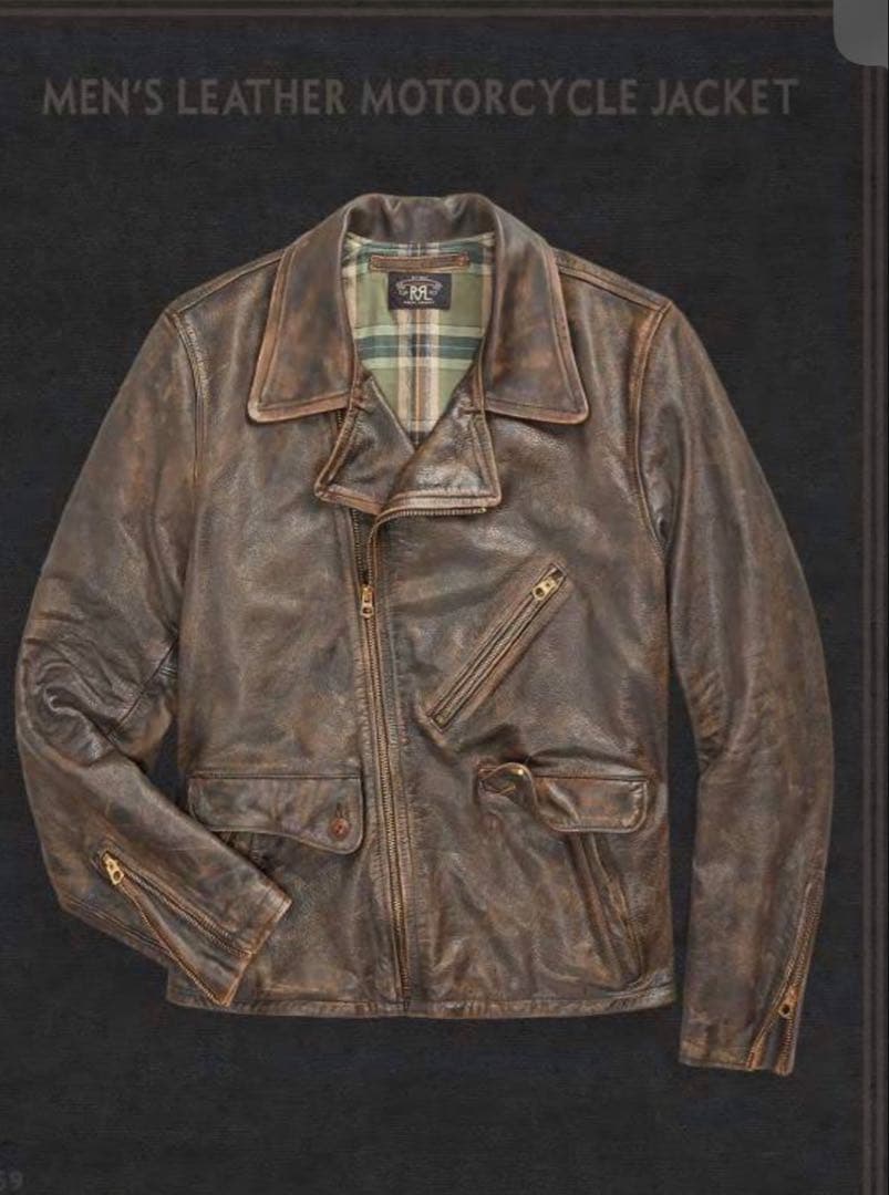 最終割！極美品！RRL レザーモトジャケット　ダブルライダースジャケット