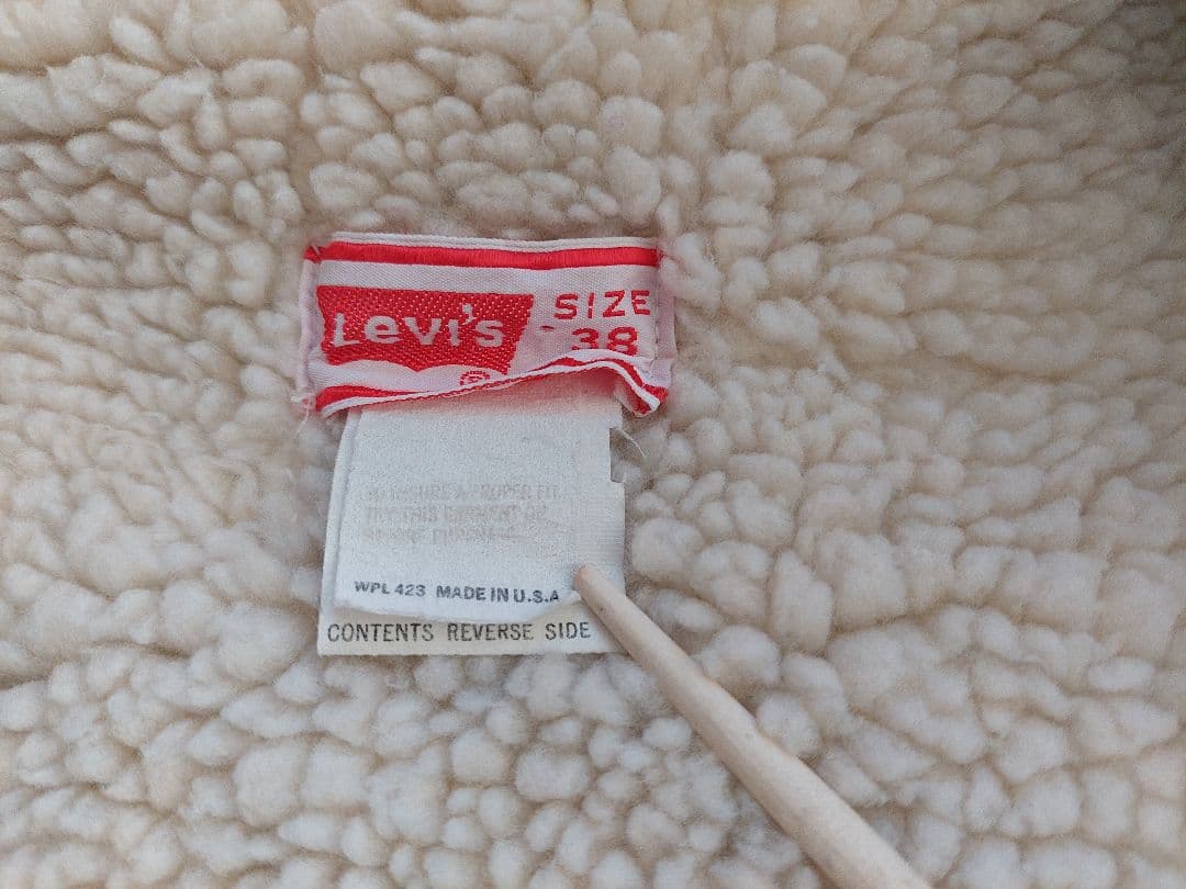 70's Levi's 70605 リーバイス ボアジャケット USA 刻印52