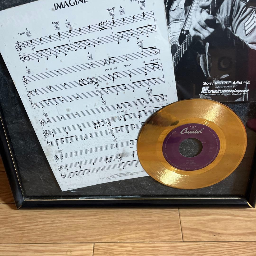 貴重 ジョンレノン イマジン ゴールドディスク レコード24KT GOLD 楽譜