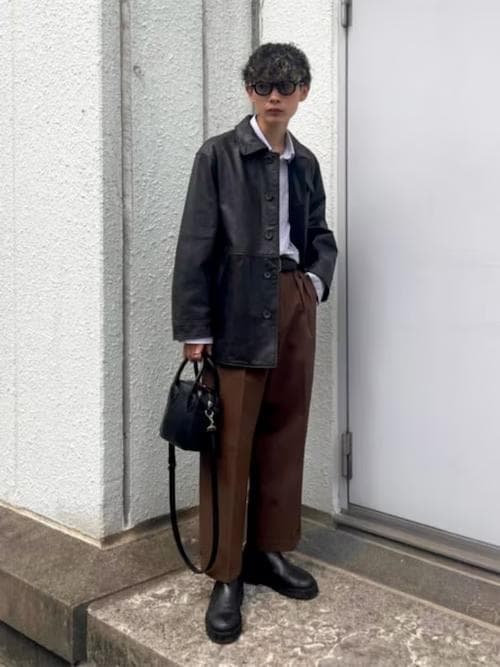 MAISON SPECIAL バッファローレザードレスオーバーカーコート