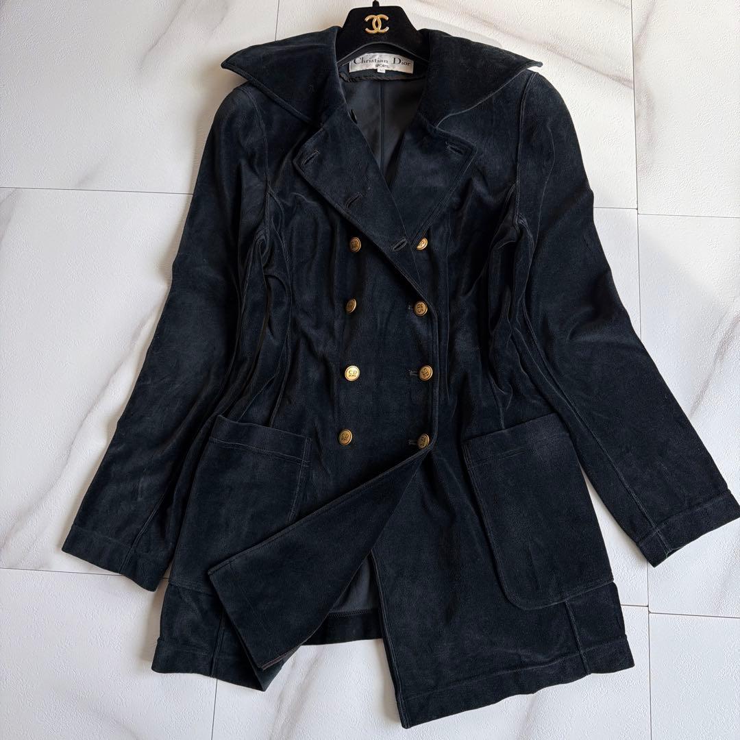 希少 美品 Christian Dior SPORTS ベロア ダブル コート