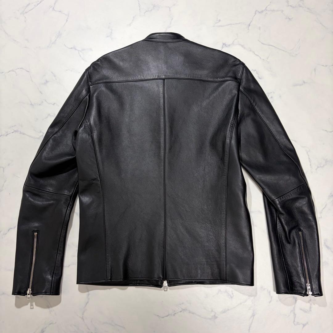 極美品⭐︎リドム ラムレザー ライダースジャケット ブラック Lサイズ