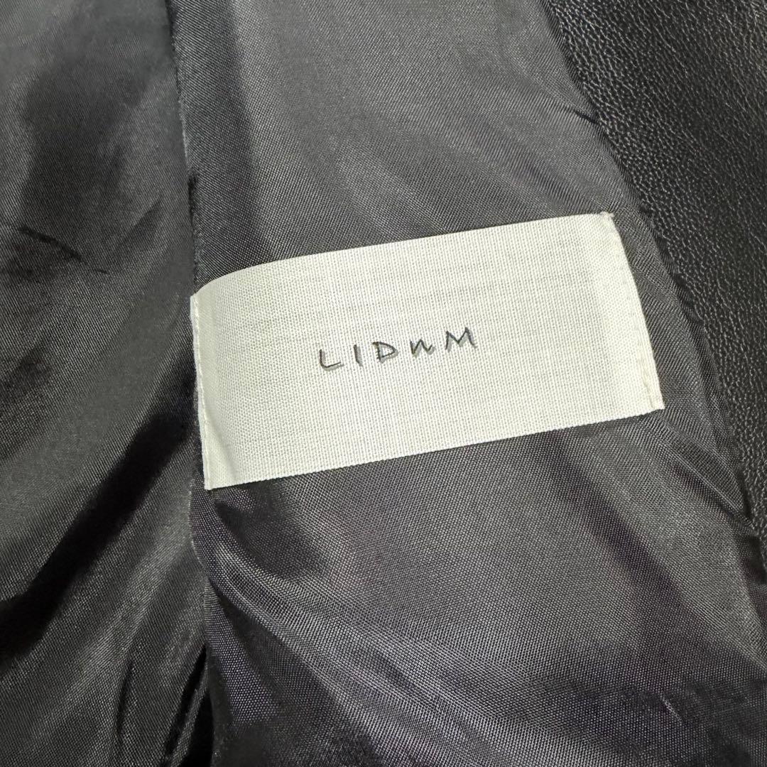 極美品⭐︎リドム ラムレザー ライダースジャケット ブラック Lサイズ