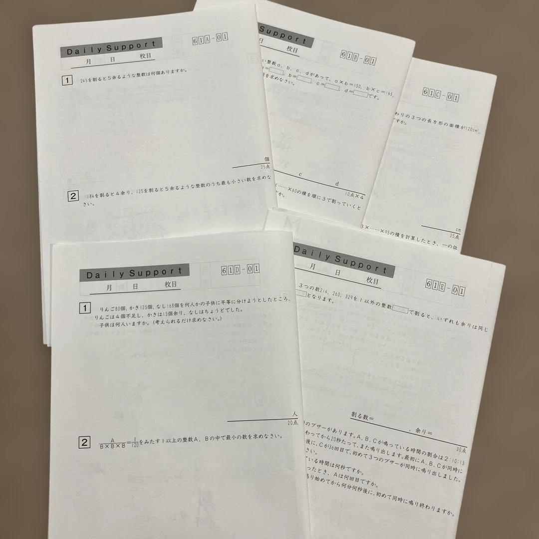 小学6年生 Daily SapiX 算数 教材