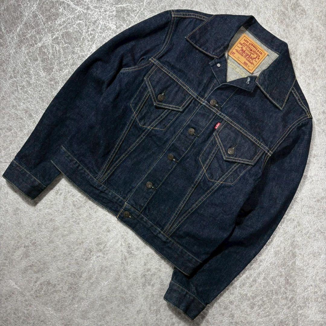 美品 リーバイス 557 デニムジャケット 濃紺 40 Gジャン 希少 香港製