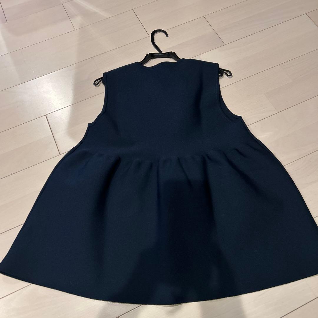 UNITED ARROWS ネイビー フリルベスト
