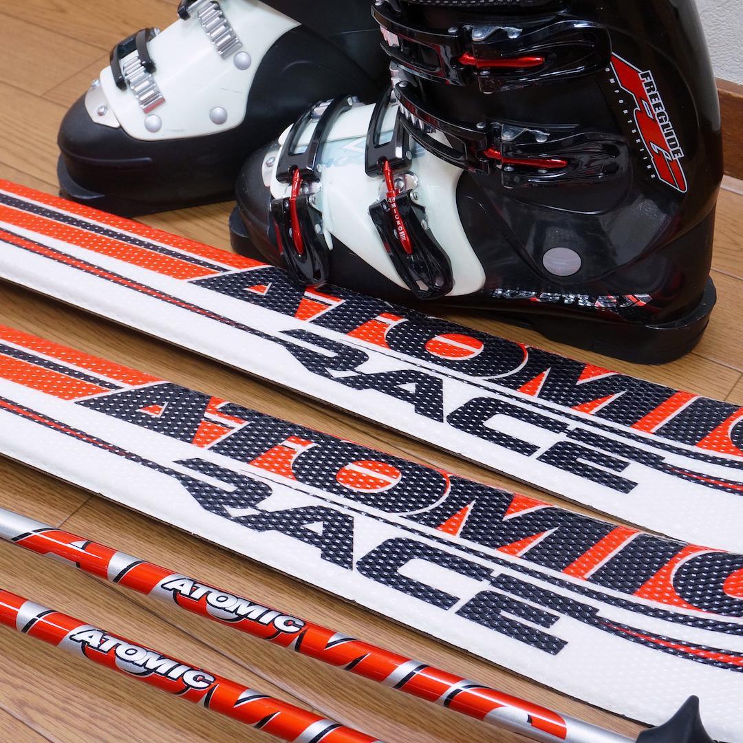 メンテ済 150cm 靴25～25.5cm ATOMIC カービングスキーセット