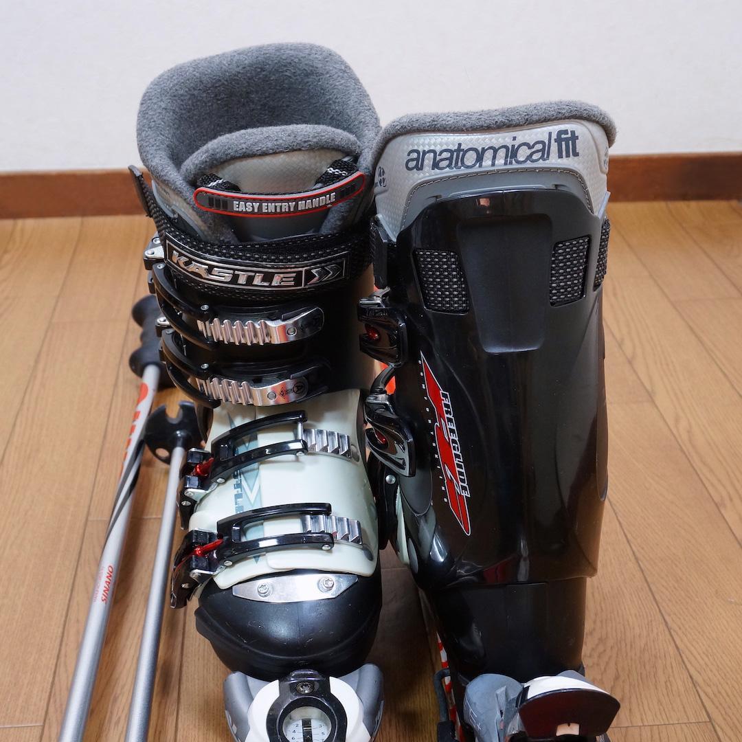 メンテ済 150cm 靴25～25.5cm ATOMIC カービングスキーセット