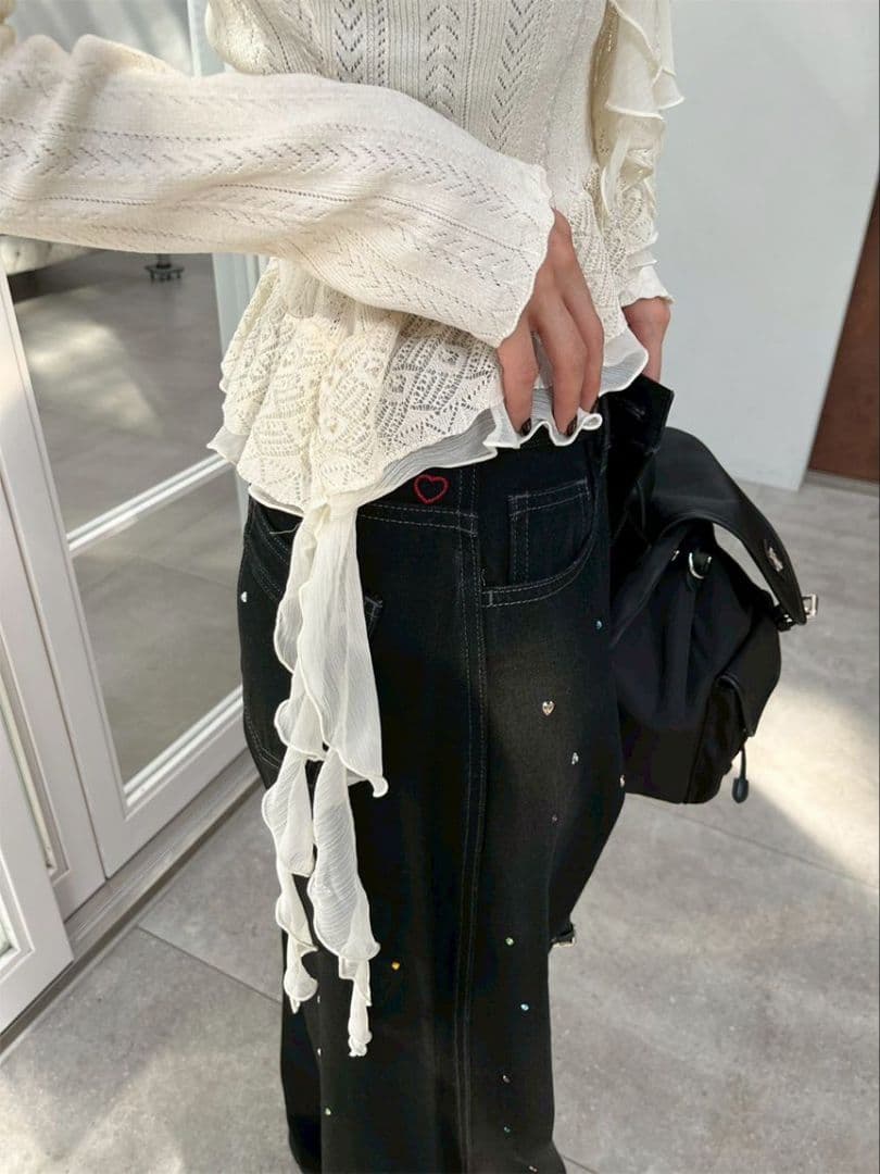 LILYBROWN リリーブラウン ボリュームフリルニットトップス【完売品】