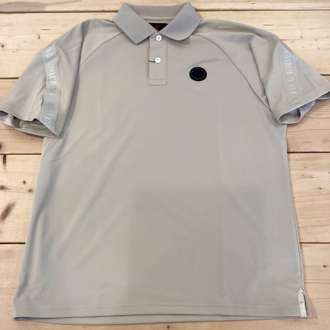 新品　正規品　BRIEFING BACK LOGO LINE POLO ベージュ