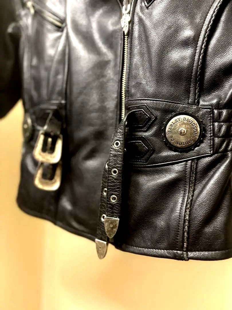 Harley-Davidson ダブルライダースジャケット ブラック XS 美品