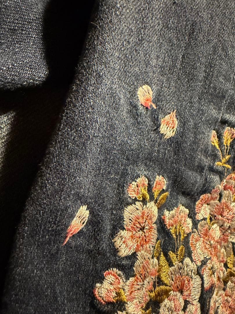 (MIYABI MUSUBI 雅結)刺繍デニムパンツ
