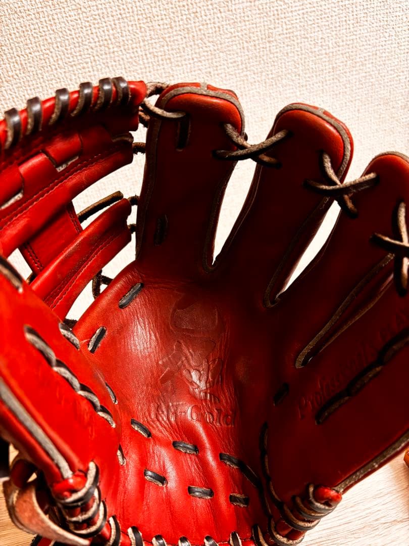 ハイゴールド　己極　軟式グローブ　内野手用（セカンド・ショート向け）　小指２本