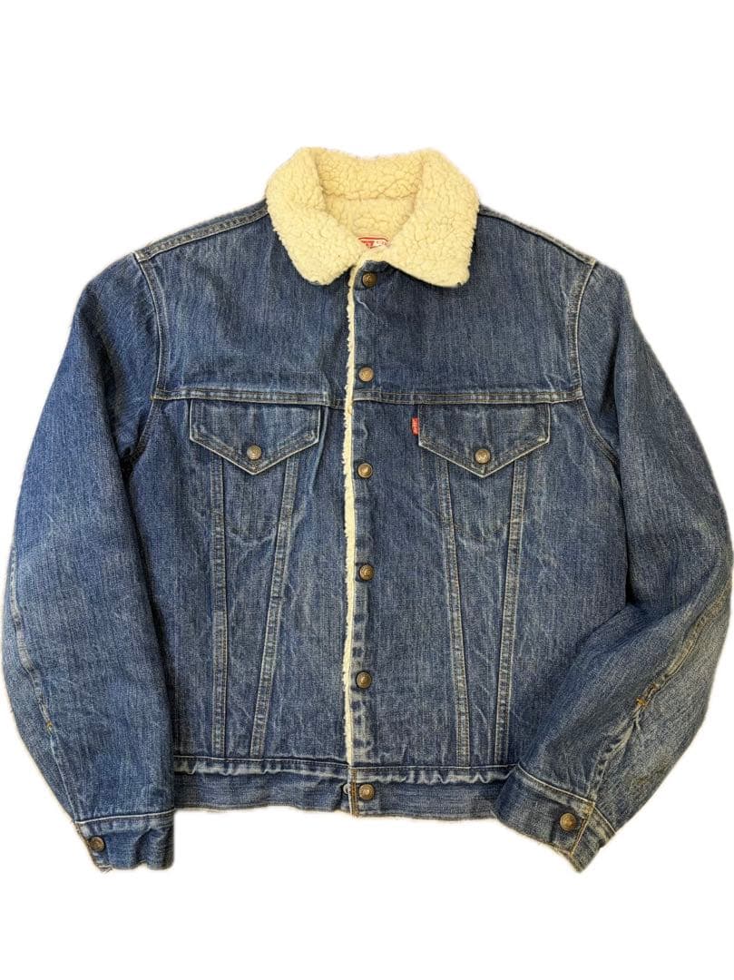 80's 90's Levi's デニムボアジャケット 42 インディゴ　デニム