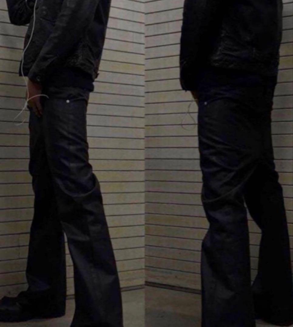 パンツ goar.archive strapped flare oil pants