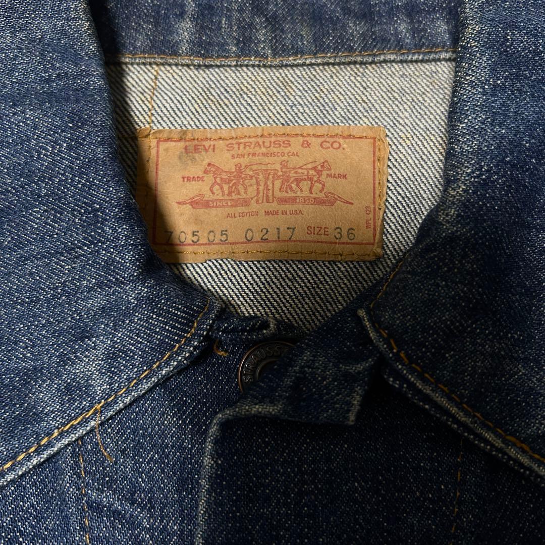 60s 70505 bigE 濃紺 ボタン裏52 USA製