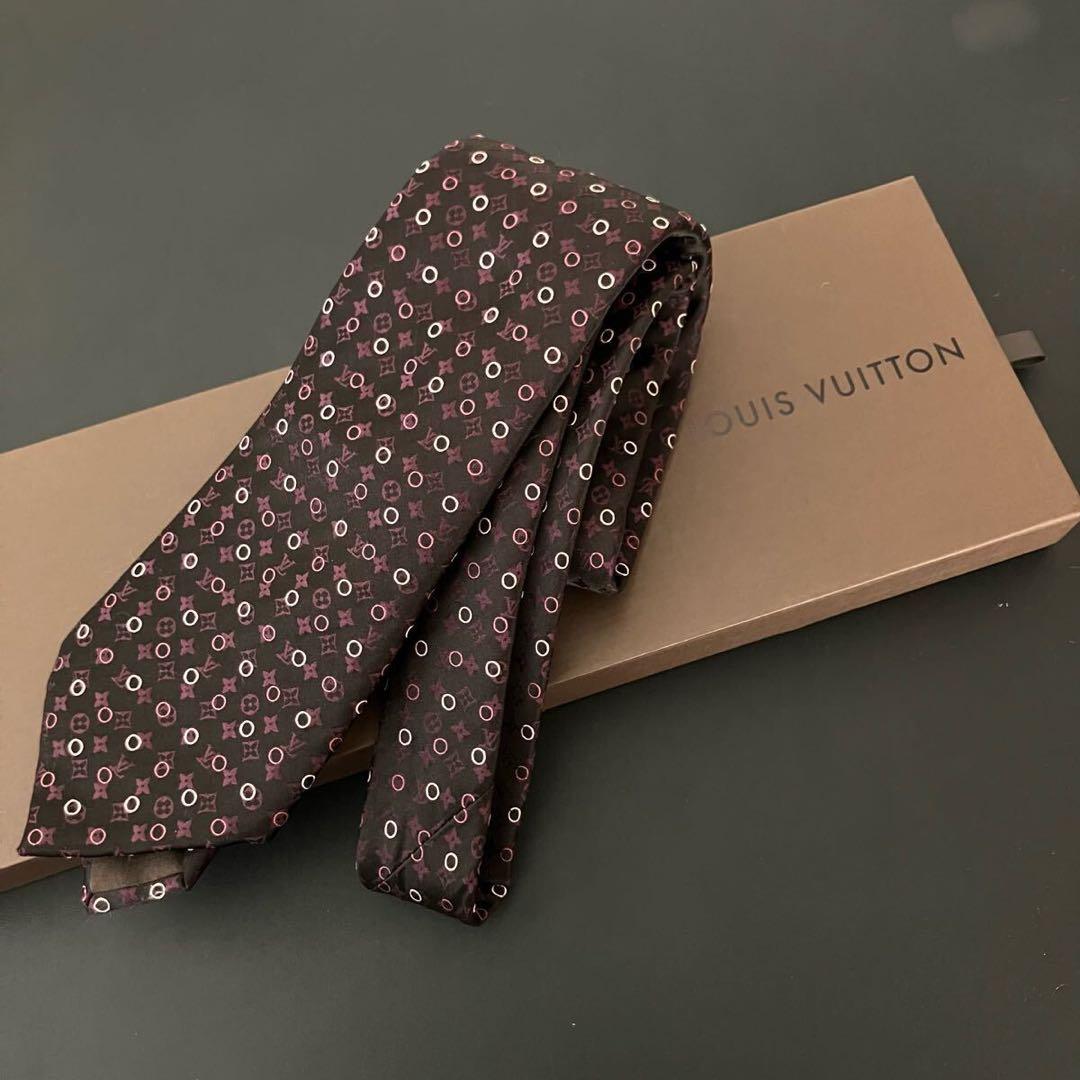 Louis Vuitton シルク ネクタイ 未使用 ルイヴィトン モノグラム