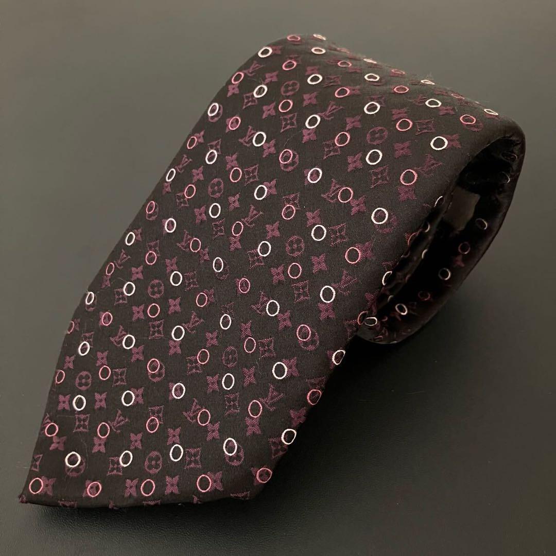 Louis Vuitton シルク ネクタイ 未使用 ルイヴィトン モノグラム
