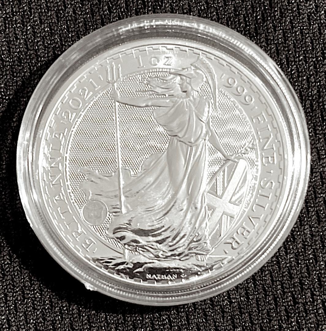 20021年 1oz シルバー ブリタニア 　イギリス　エリザベス