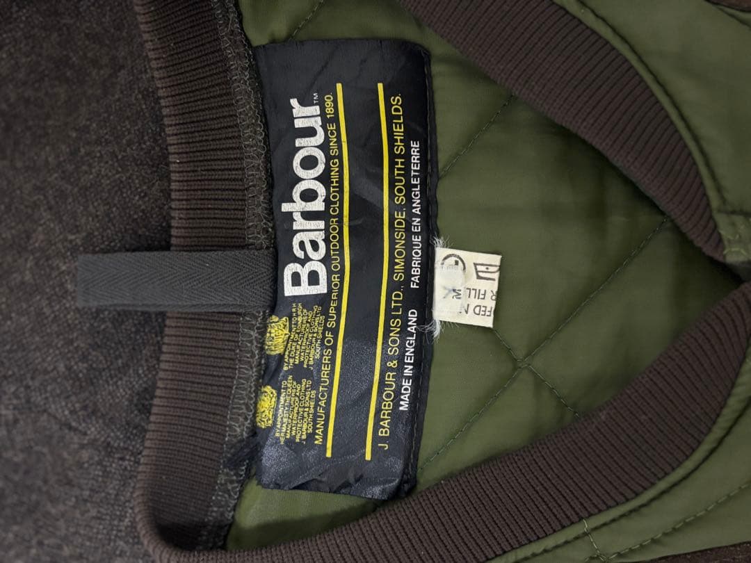 Barbour キルティングベスト オリーブグリーン