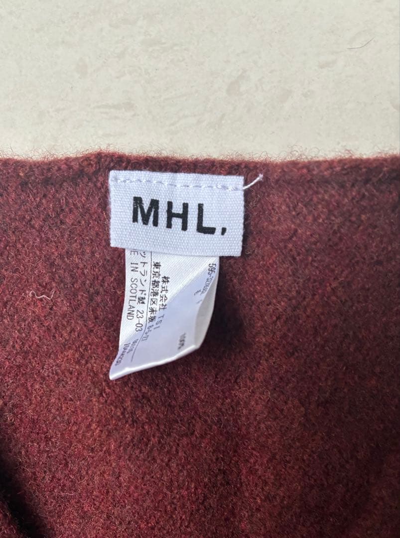値段交渉可　MHL. ニットスカーフ ユナイテッドアロウズ　三角　ウールスカーフ