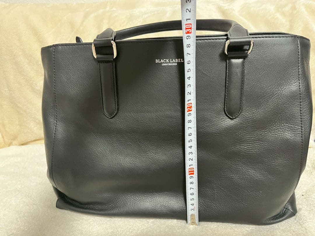 【美品】ブラックレーベル 　黒 　レザートートバッグ
