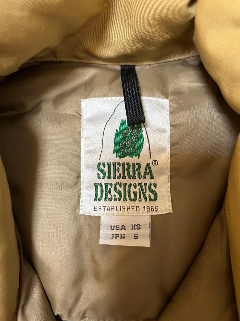 SIERRA DESIGNS ベージュ ダウンベスト USA XS JPN S