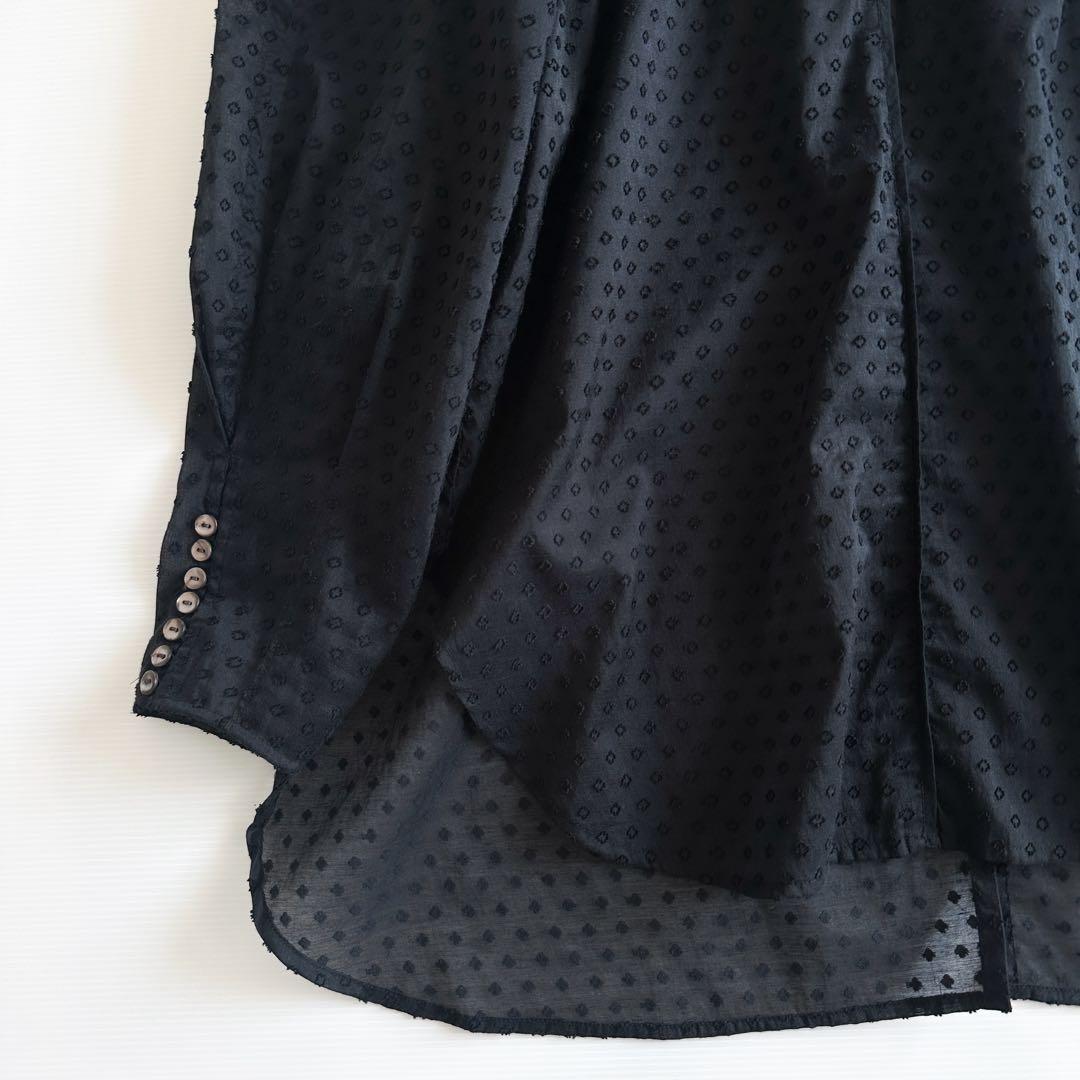 【美品】Mala KALANCHOE シアー ジャカード バックオープンブラウス