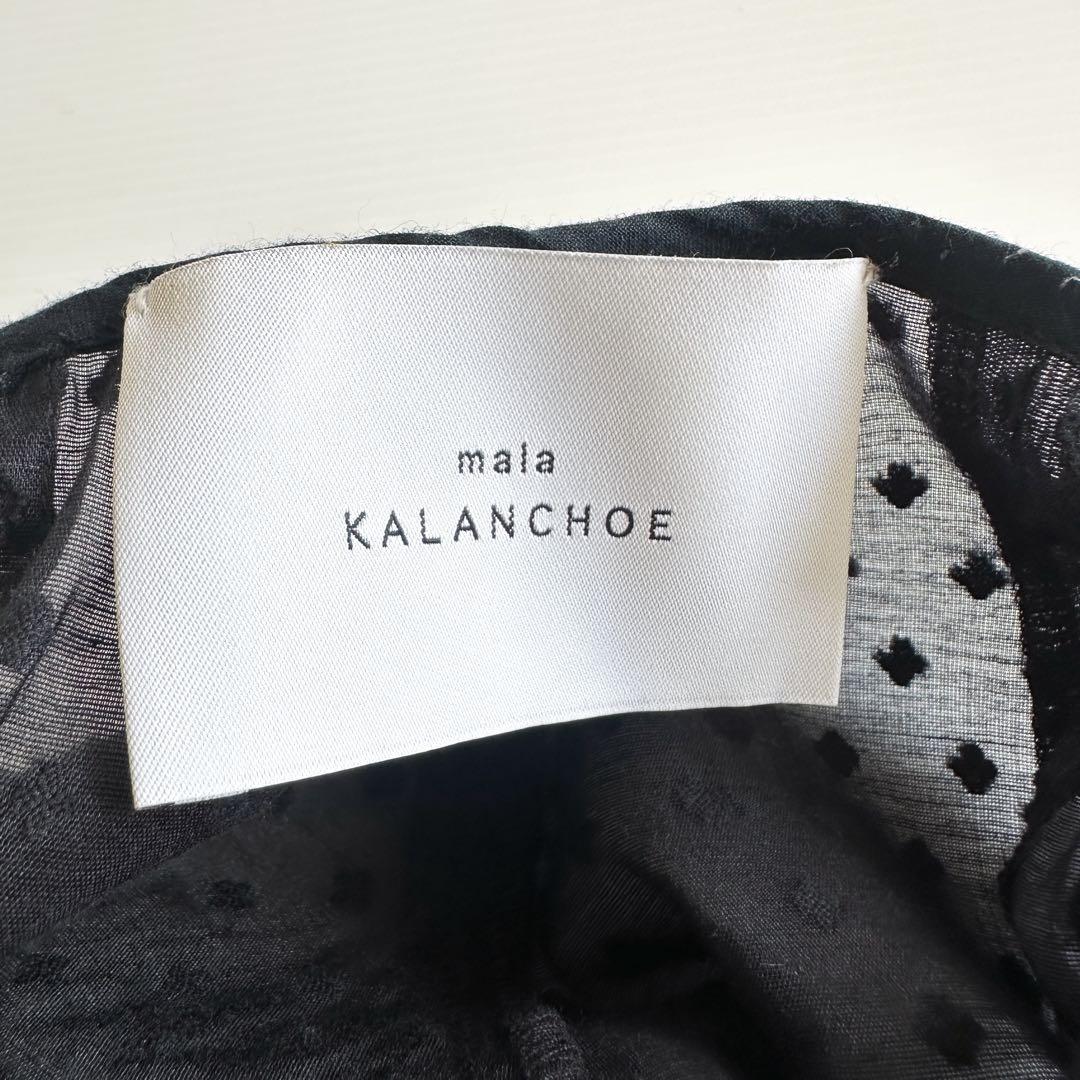 【美品】Mala KALANCHOE シアー ジャカード バックオープンブラウス