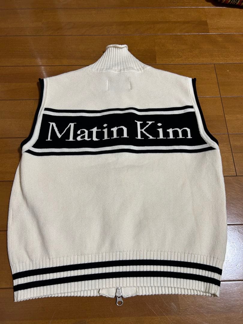 Matin Kim ホワイト ニットベスト M