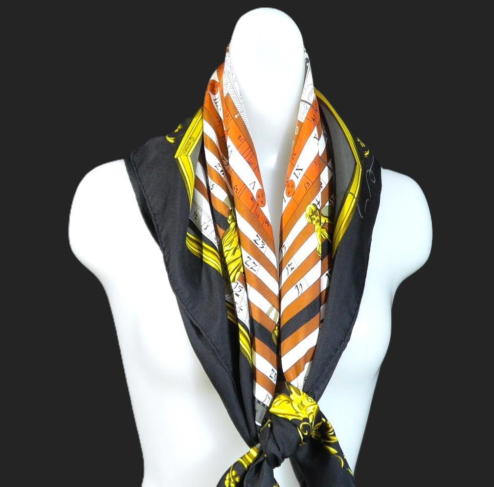 美品　HERMES エルメス　大判スカーフ　カレ90　 D508